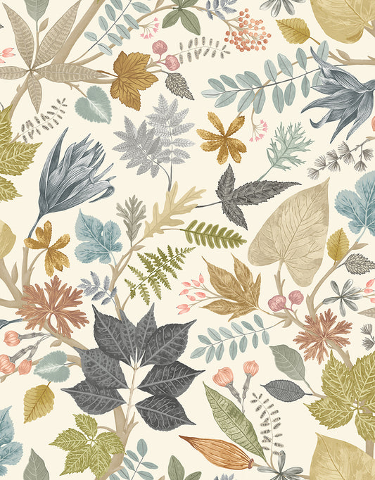 LUSH LEAVES - Linen & Fossil