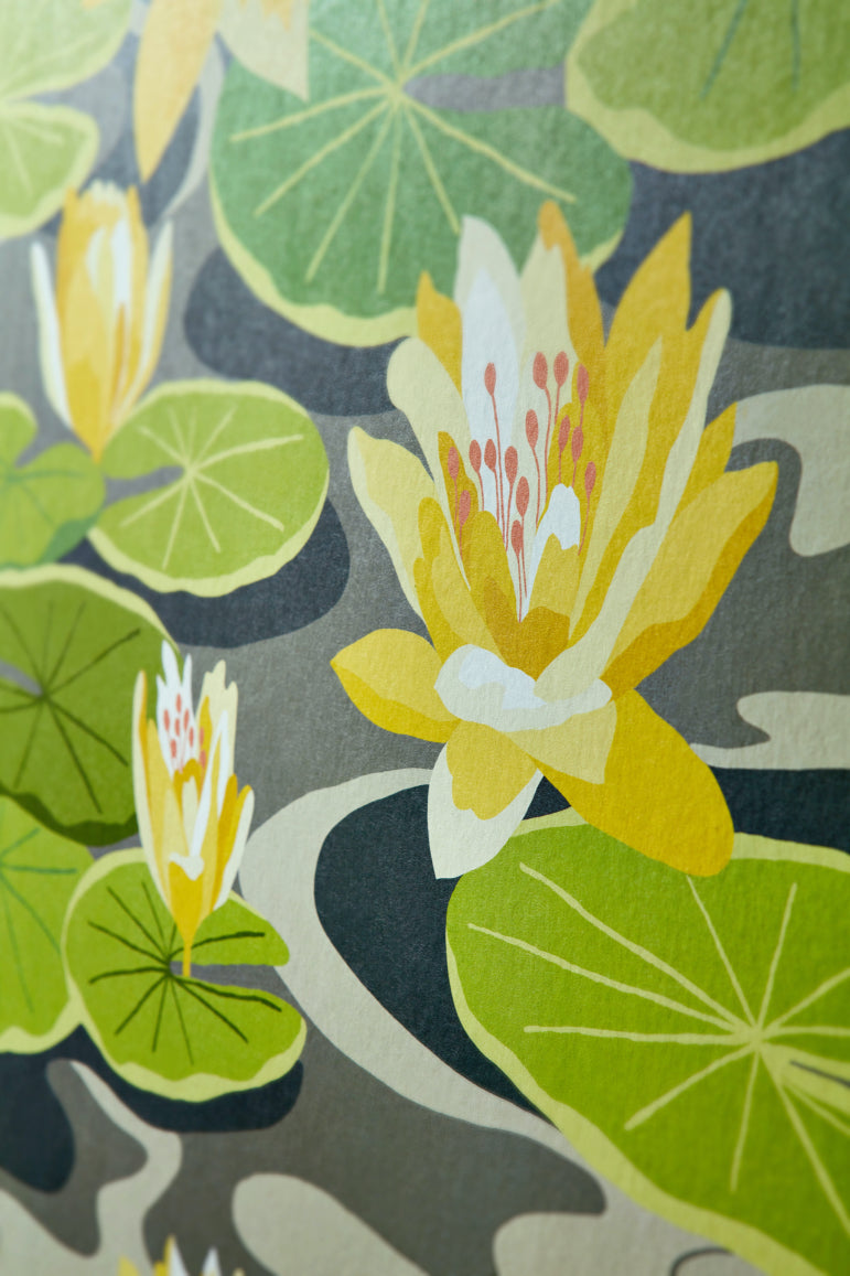 WATERLILY - Charcoal & Mustard – Ohpopsi
