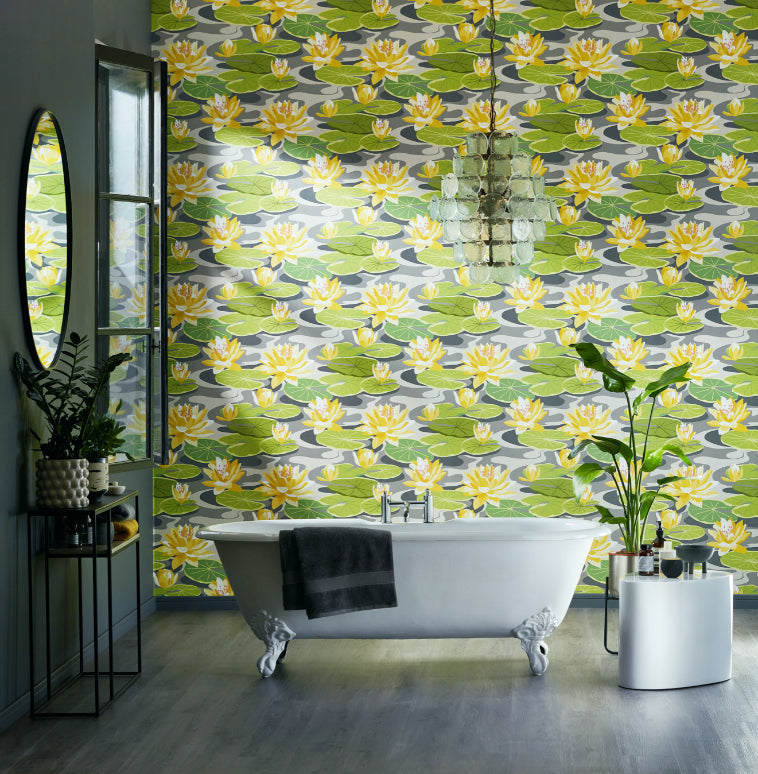 WATERLILY - Charcoal & Mustard – Ohpopsi